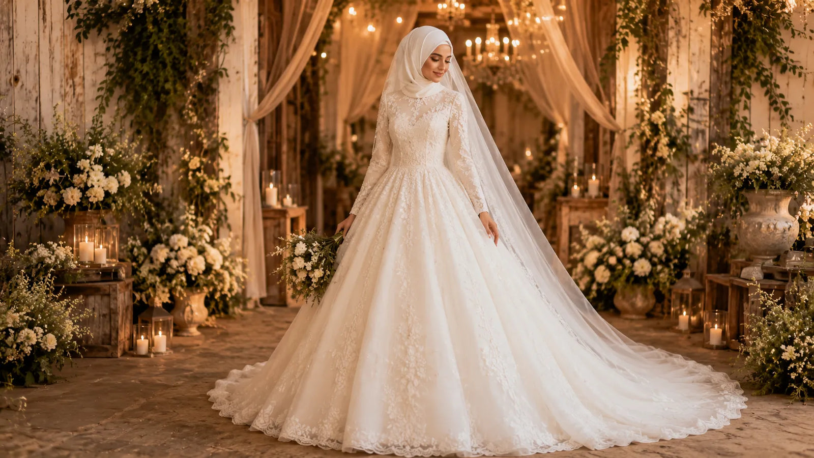 Quelle robe de mariée choisir pour un mariage hlel élégant et pudique ?
