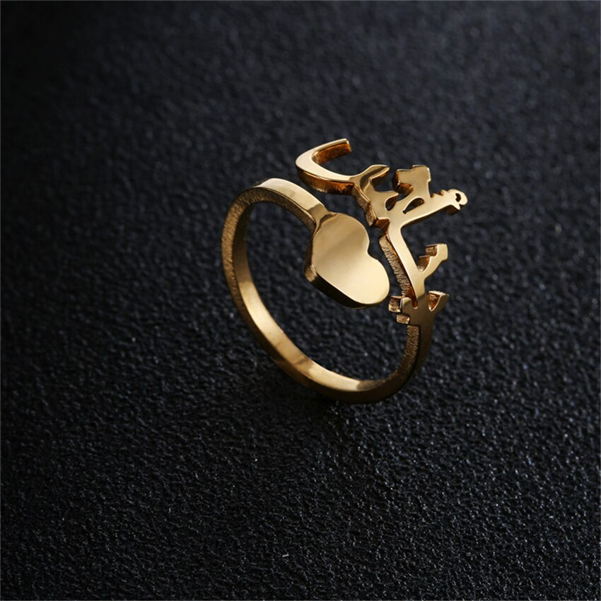 Bague Prénom Arabe avec Coeur-Jamilah™