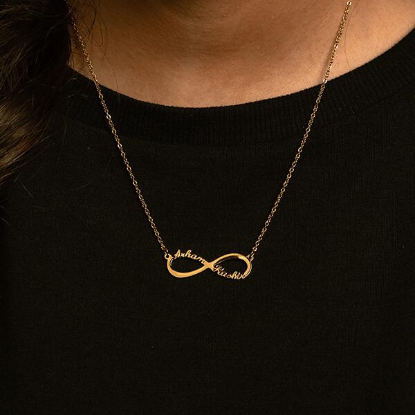 Collier Infinity Personnalisé à 2 noms-Jamilah™