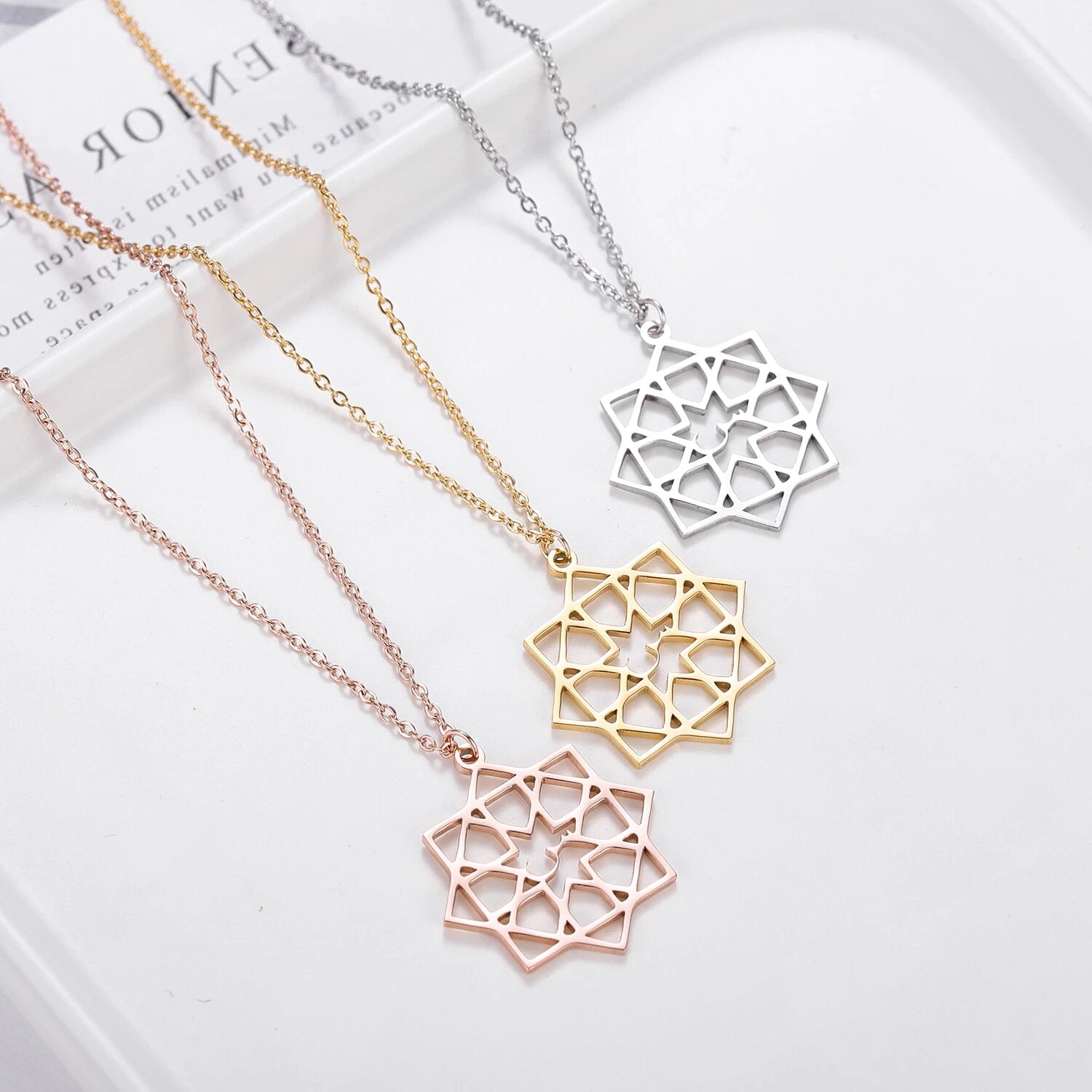 Collier Lettres Arabes - HANDASIUN-Jamilah™