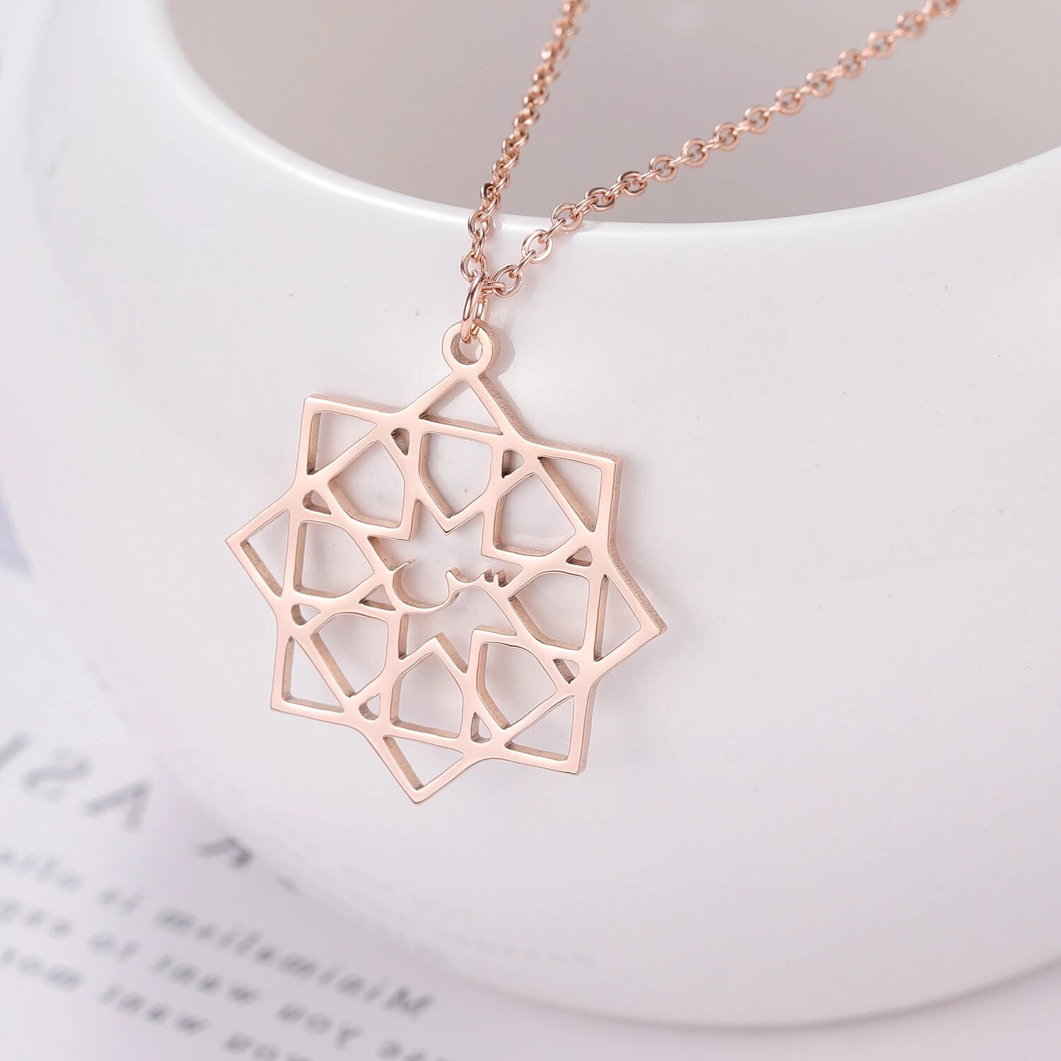 Collier Lettres Arabes - HANDASIUN-Jamilah™