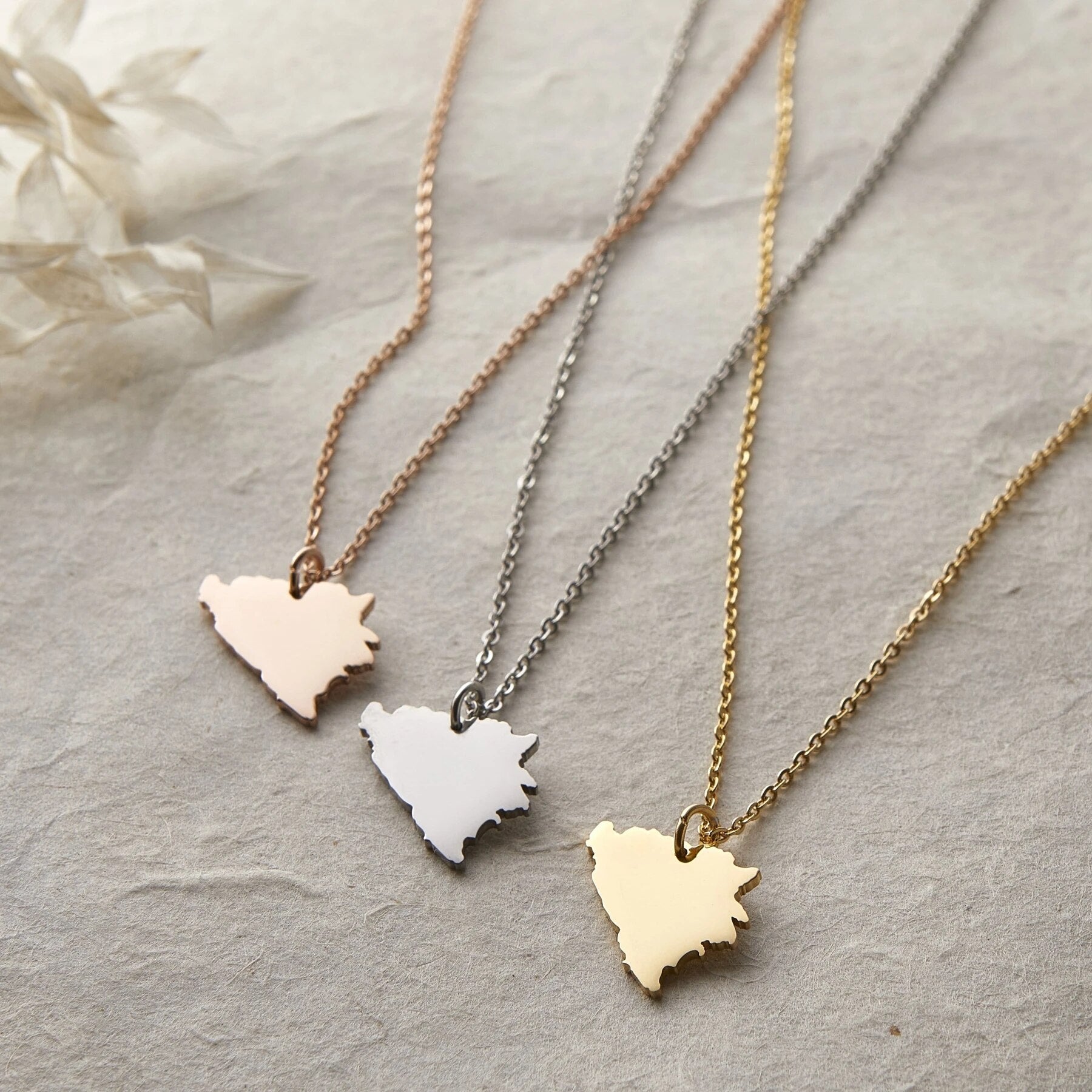 Collier Carte - Choisissez votre pays natal-Jamilah™