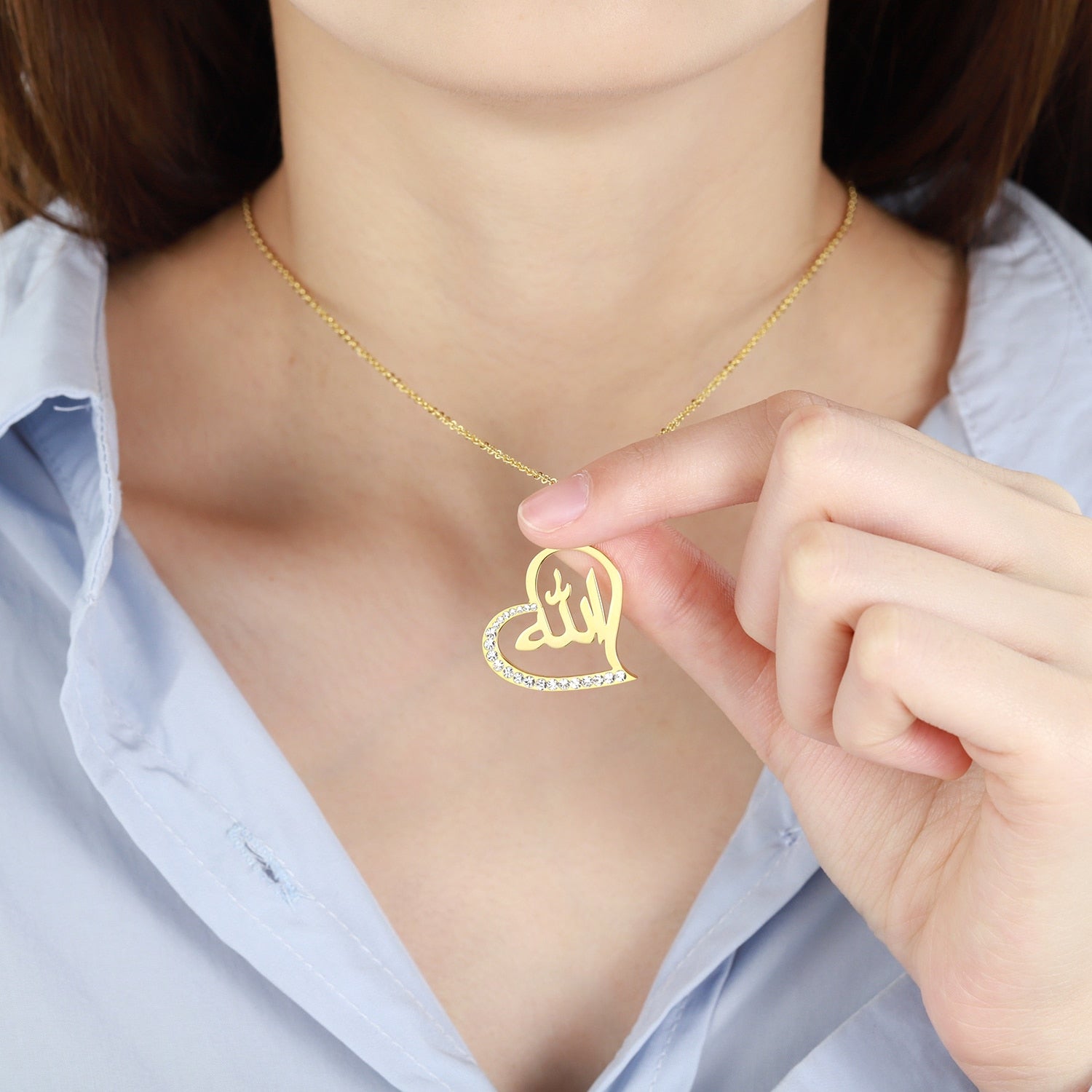 Collier Coeur Allah avec Perles-Jamilah™