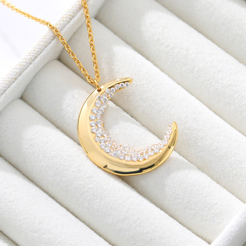 Collier Croissant de Lune avec Strass-Jamilah™