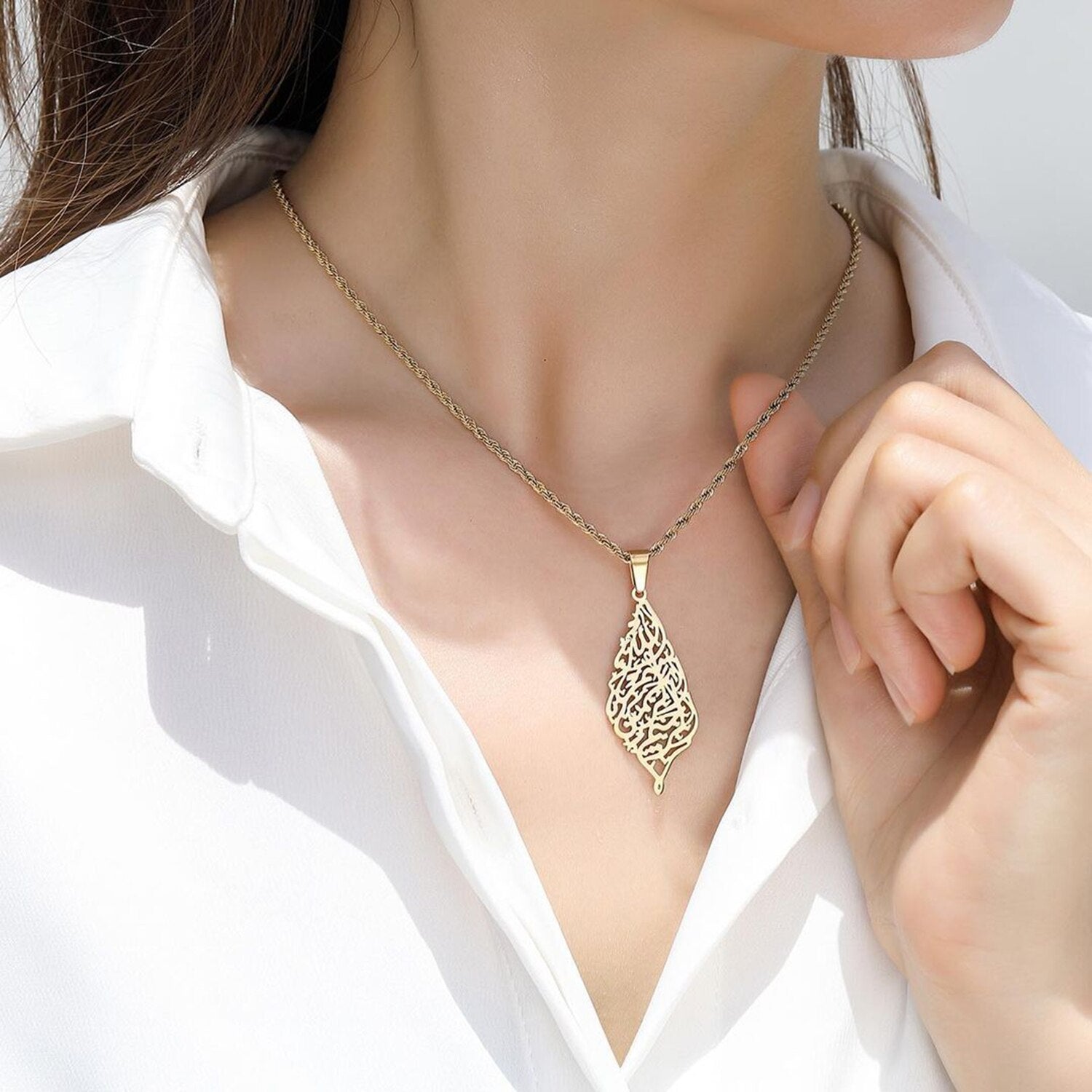 Pendentif Calligraphie Arabe &quot;Bismillah&quot;-Jamilah™