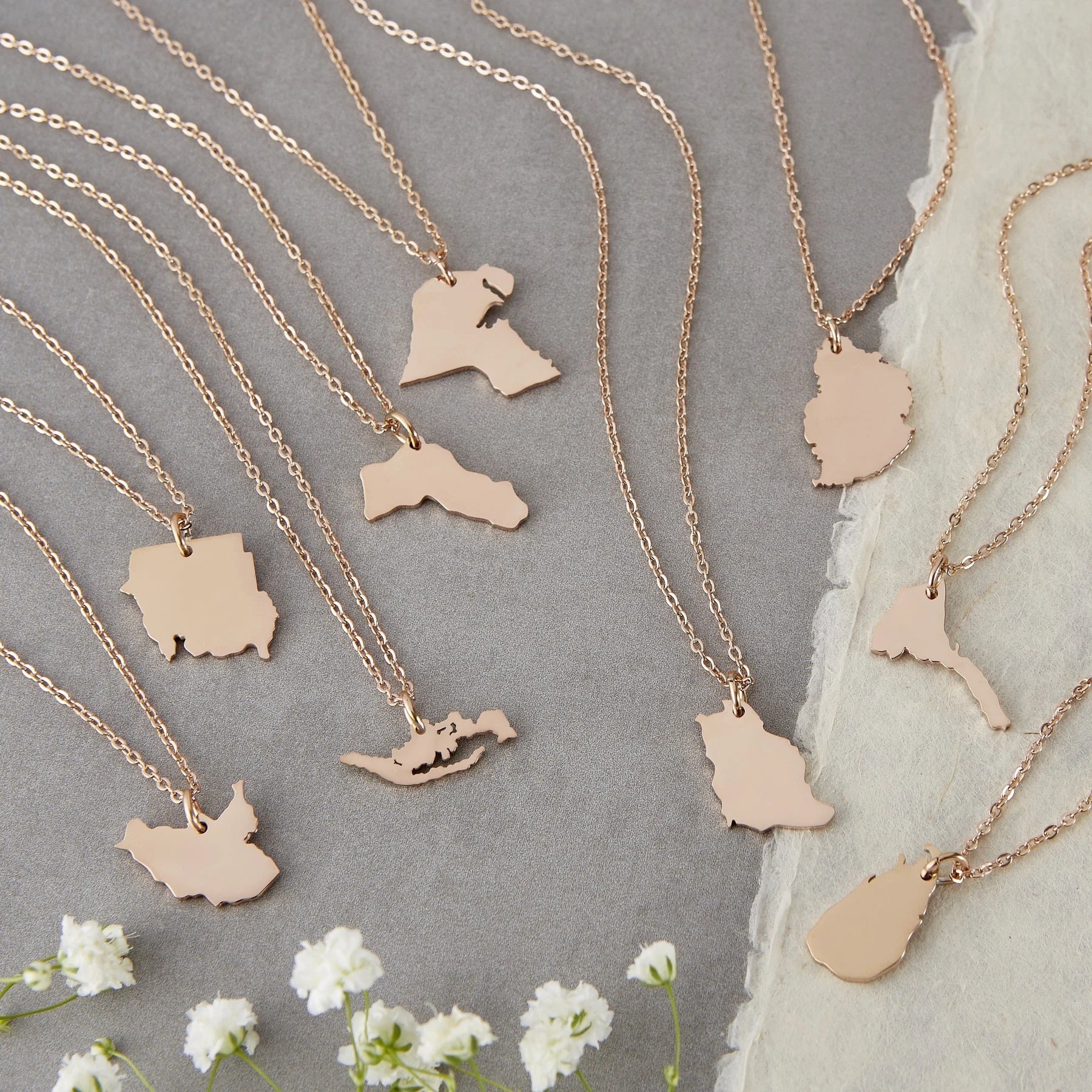 Collier Carte - Choisissez votre pays natal-Jamilah™