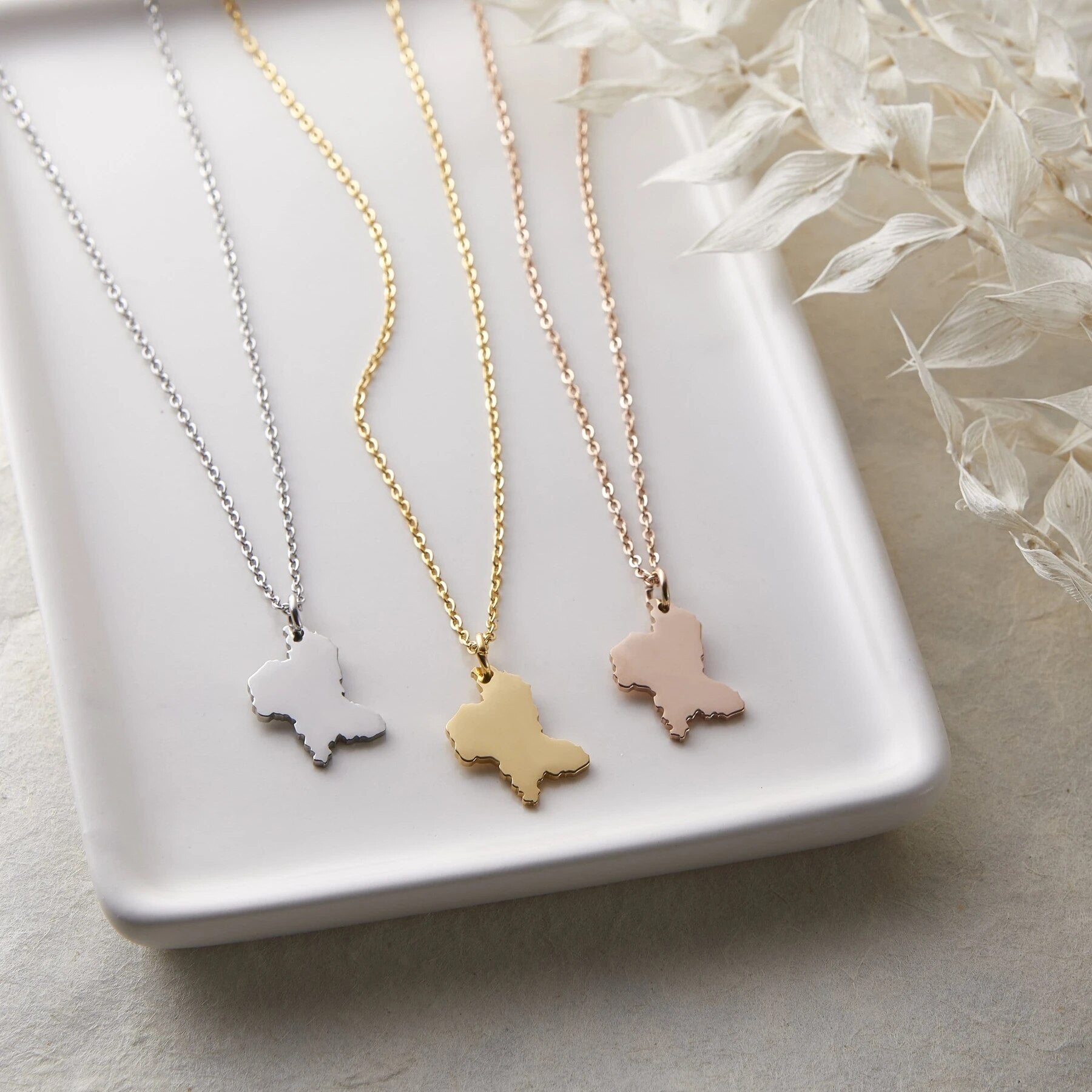 Collier Carte - Choisissez votre pays natal-Jamilah™