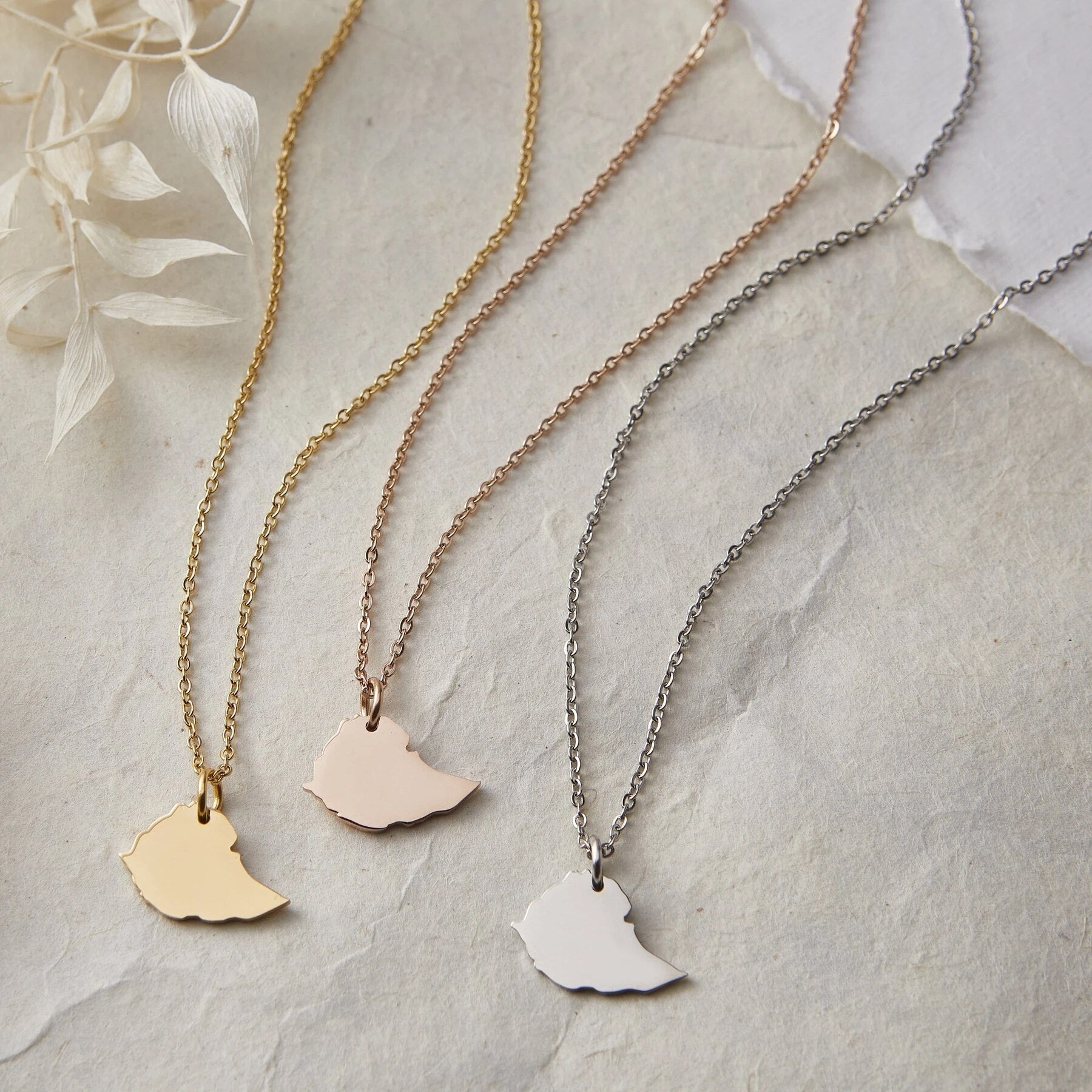 Collier Carte - Choisissez votre pays natal-Jamilah™