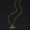 Collier prénom arabe avec chaîne dorée