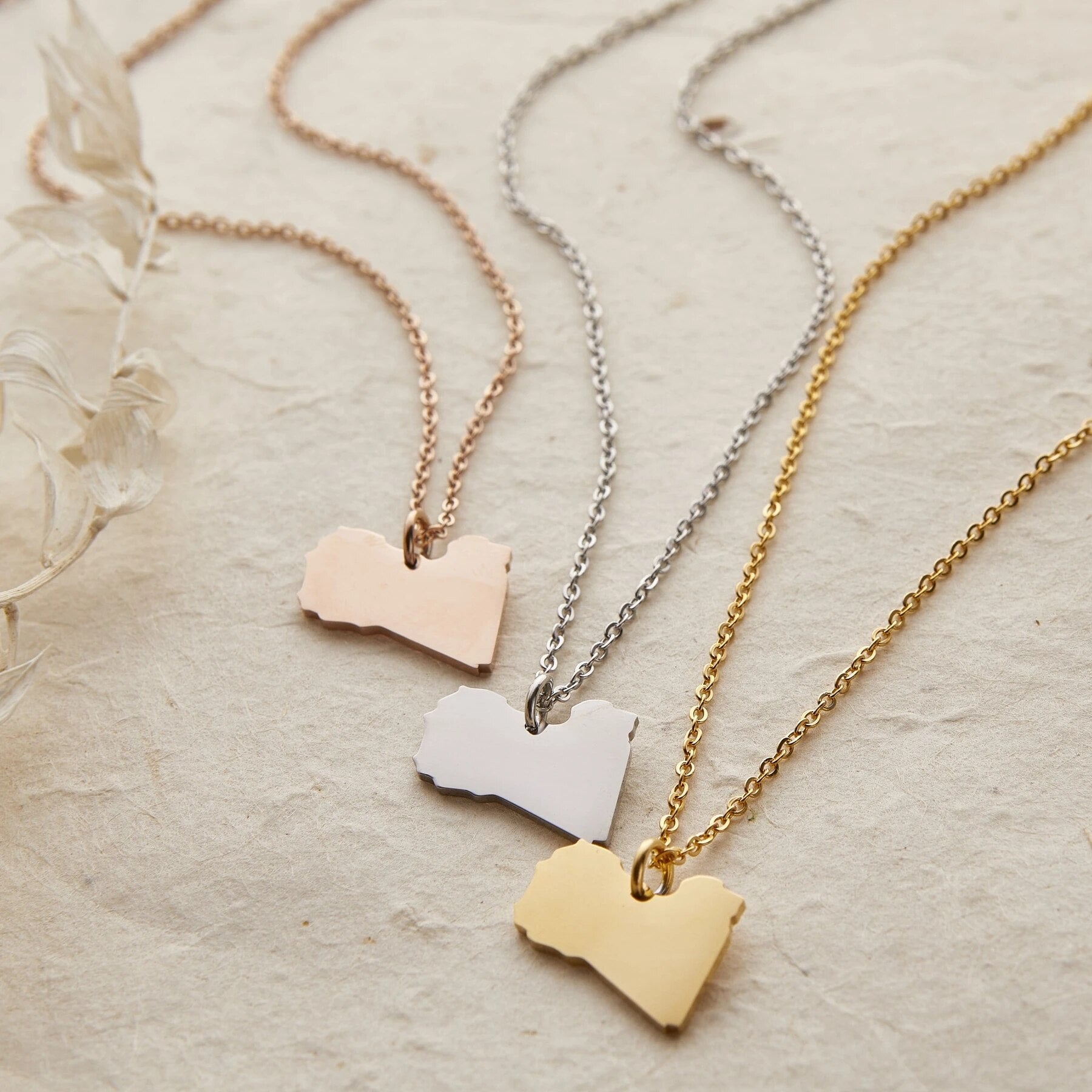 Collier Carte - Choisissez votre pays natal-Jamilah™