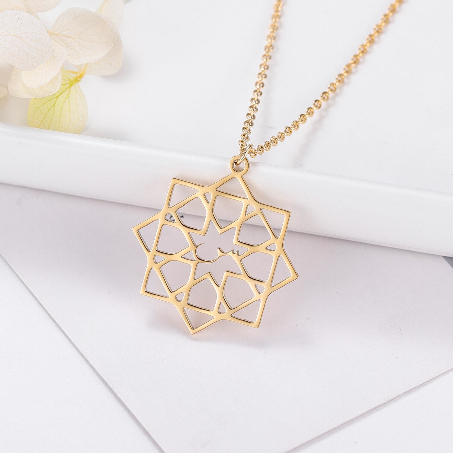 Collier Lettres Arabes - HANDASIUN-Jamilah™