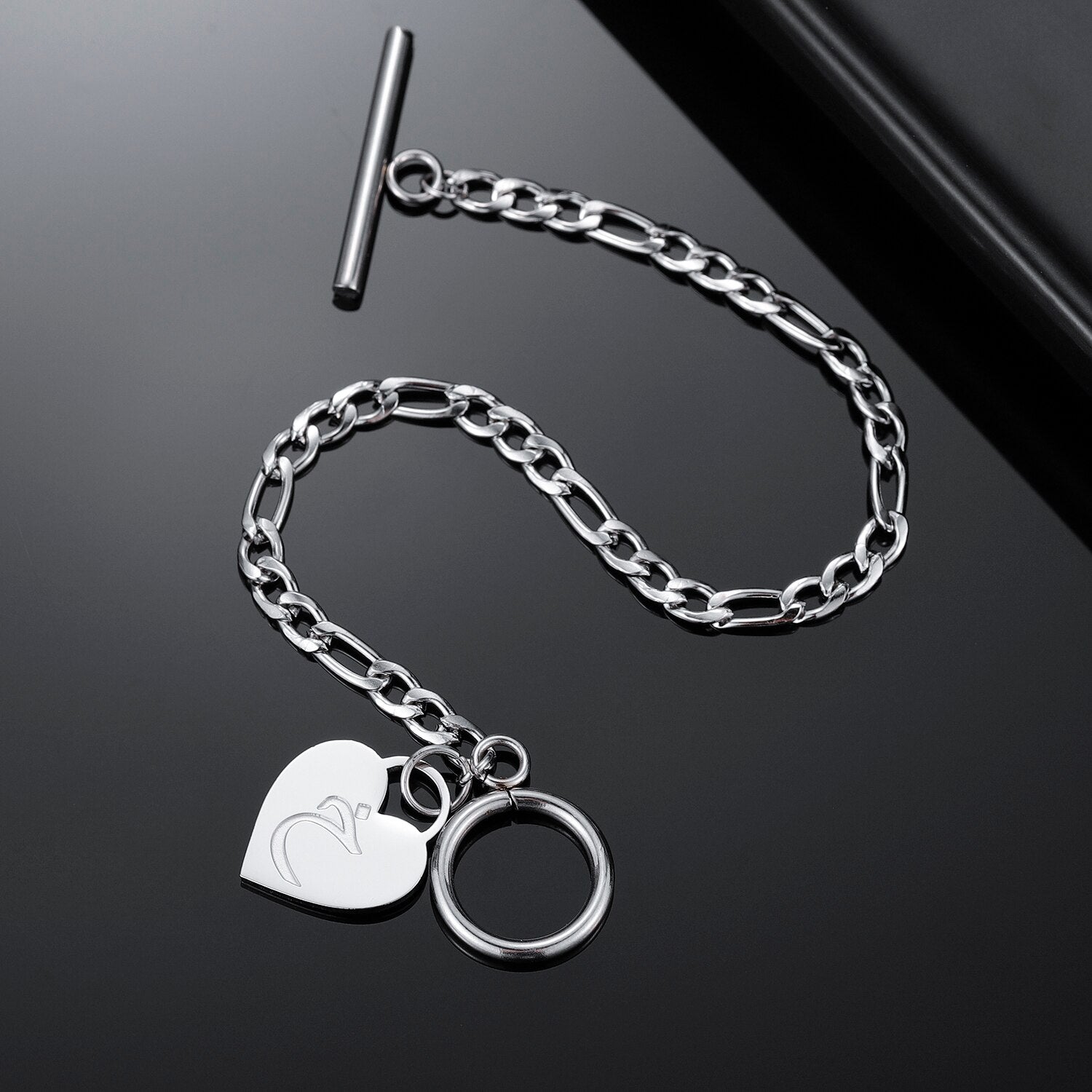 Bracelet Coeur avec Lettres Arabes-Jamilah™