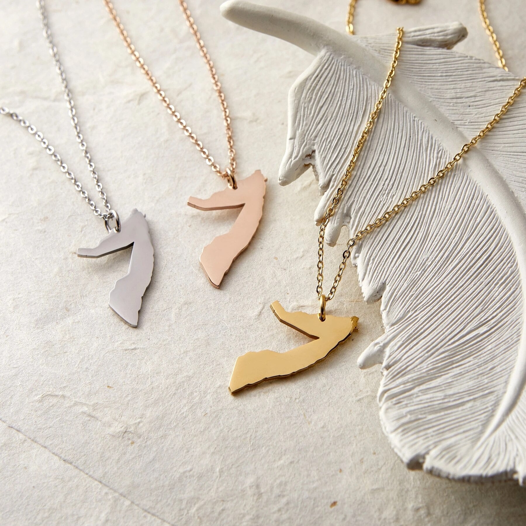 Collier Carte - Choisissez votre pays natal-Jamilah™
