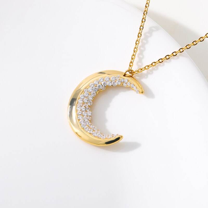 Collier Croissant de Lune avec Strass-Jamilah™