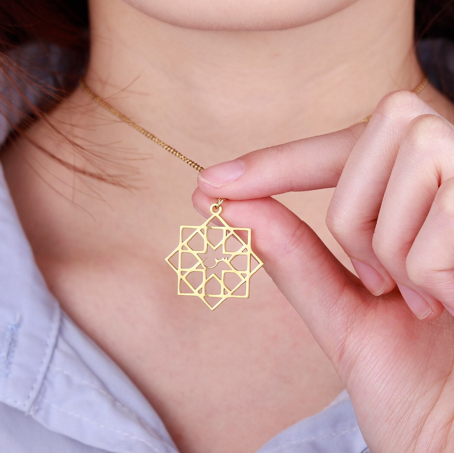 Collier Lettres Arabes - HANDASIUN-Jamilah™