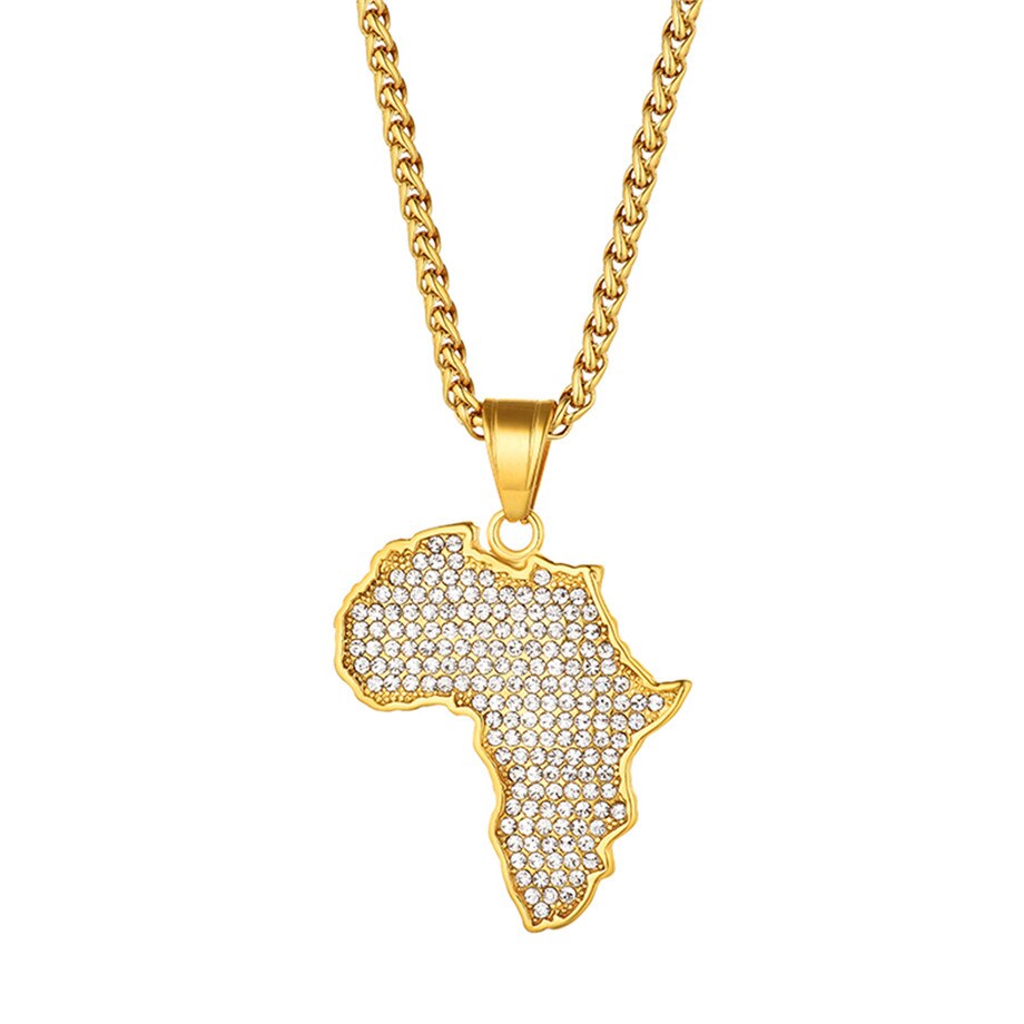Collier Carte Afrique avec Perles-Jamilah™
