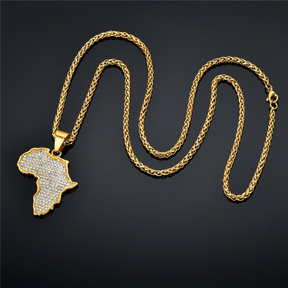Collier Carte Afrique avec Perles-Jamilah™