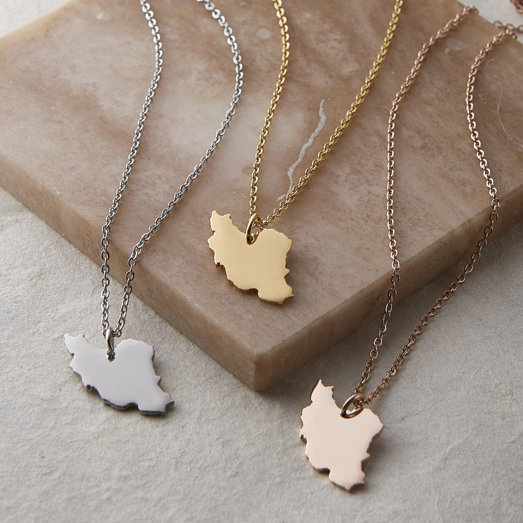 Collier Carte - Choisissez votre pays natal-Jamilah™