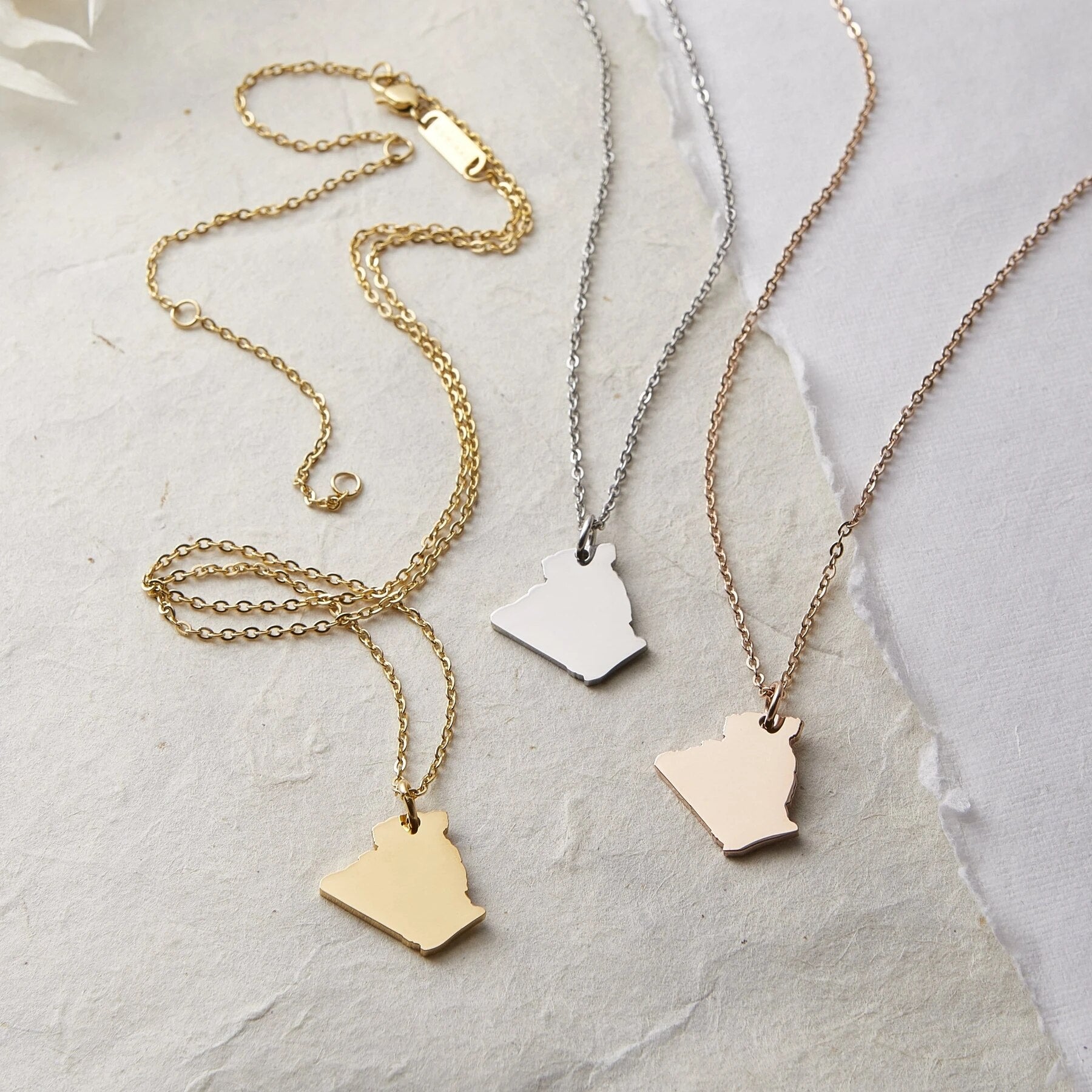 Collier Carte - Choisissez votre pays natal-Jamilah™