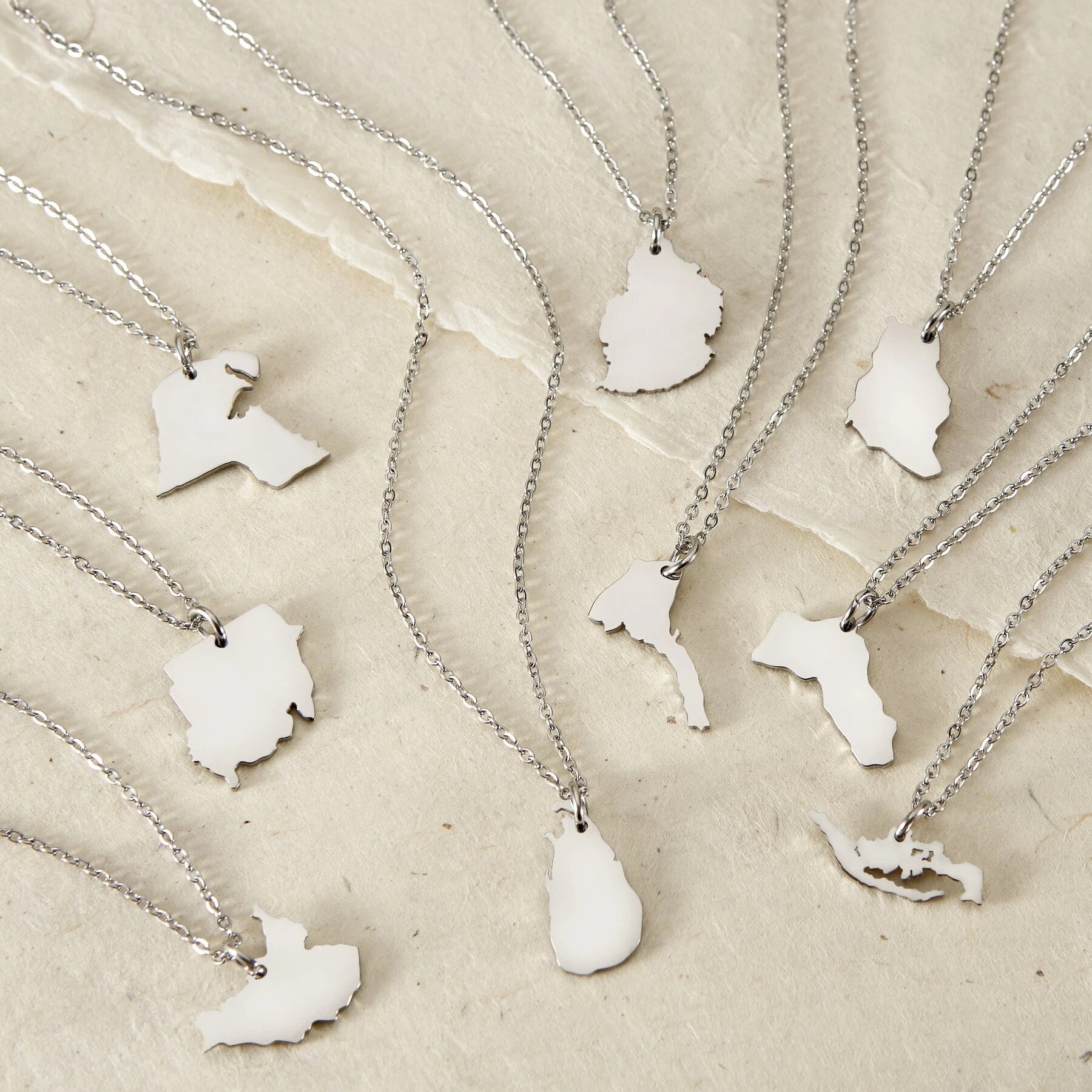Collier Carte - Choisissez votre pays natal-Jamilah™