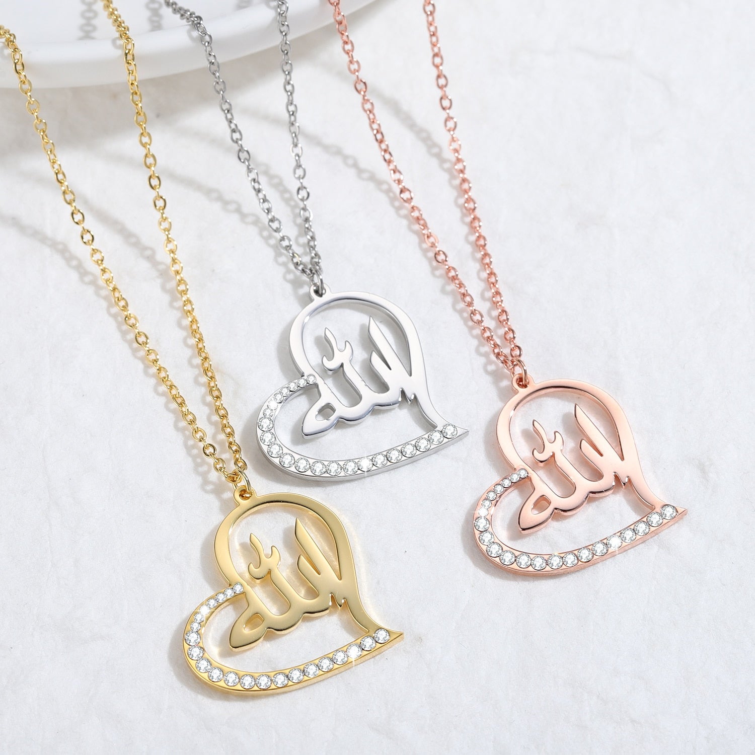 Collier Coeur Allah avec Perles-Jamilah™