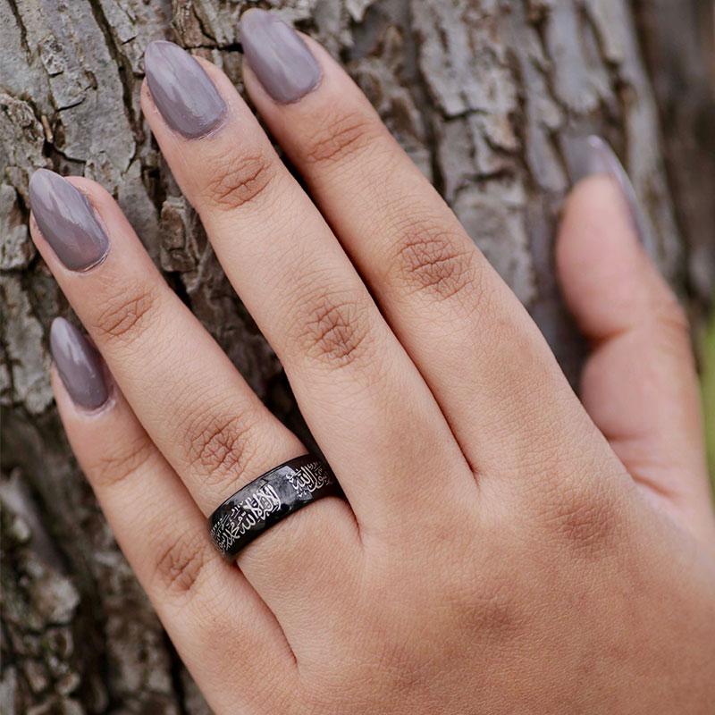 Bague Islam Shahada - Noir-Jamilah™
